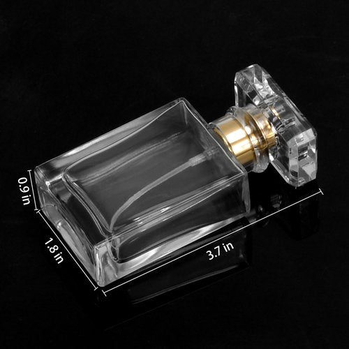 Luxsego Perfume Bottle Atomizer 30ML Refillable Fine Mist Spray Bottles, Empty Glass Essential Oil Container for Travel, Handbag or Date, With Storage Bag & Funnels(Classic Fashion)