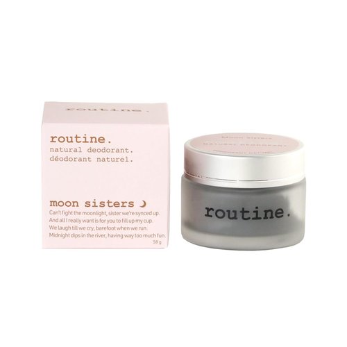 Routine Natural Deodorant - Aluminum Free Formula for Women & Men | Moon Sisters, 2 Oz, Rose & Lavender Scent