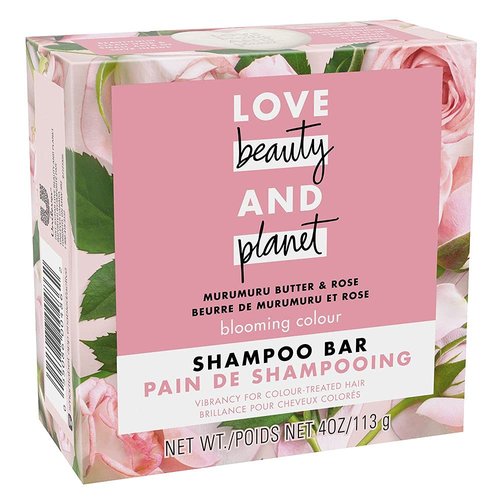 Love Beauty And Planet Blooming Color Shampoo Bar - Murumuru Butter & Rose for Color Treated Hair | 4 oz