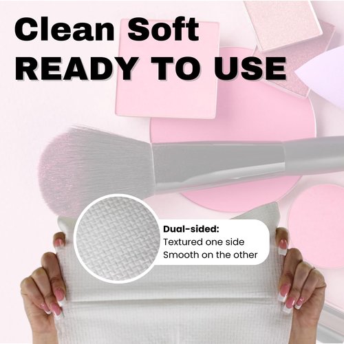 Large Disposable Face Towels, Facial Wipes, Super Soft and Thick Shaving Face Towels XL, Daily Makeup Remover Tissues, Dry Clean Cloths for Sensitive Skin, 10"×12"