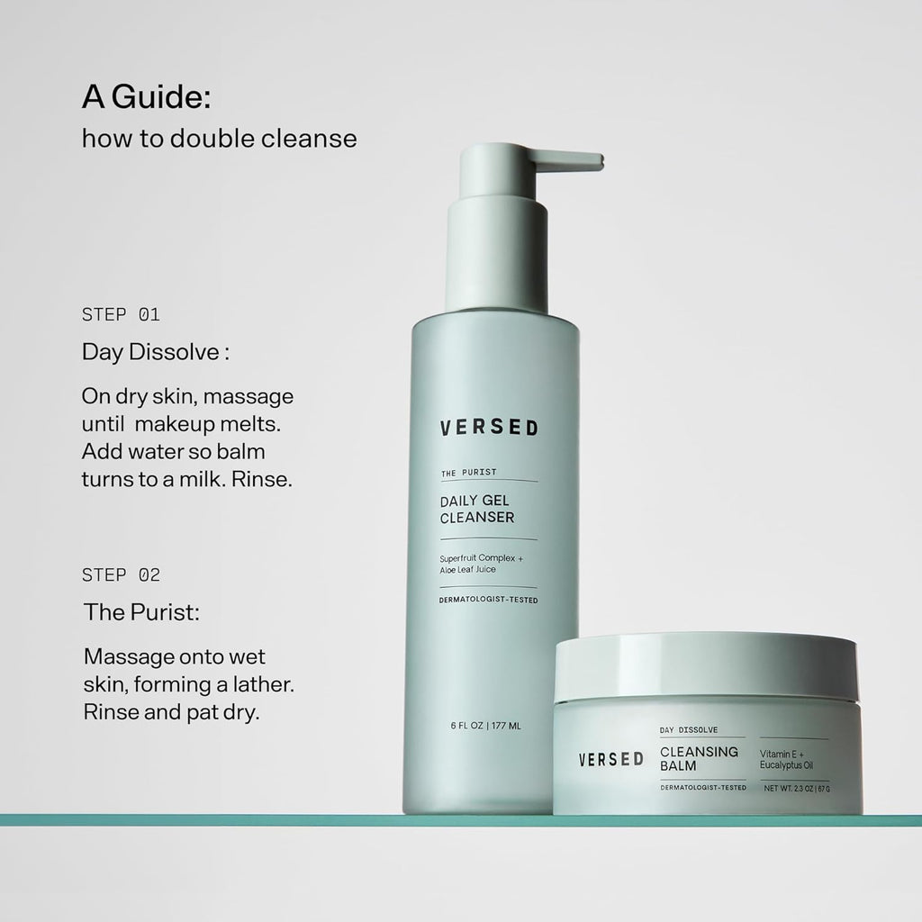 Versed Cleansing Balm - Day Dissolve Formula for Effortless Makeup Removal | 3.5 oz