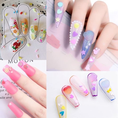EHOPE Fake Sprinkles Fruit Clay Slices Clay Sprinkles Polymer Slices Faux Sprinkles DIY Nail Art Supplies Making Kit Decoration Arts Crafts for Nail Art and Cellphone Decorations (24 Styles)