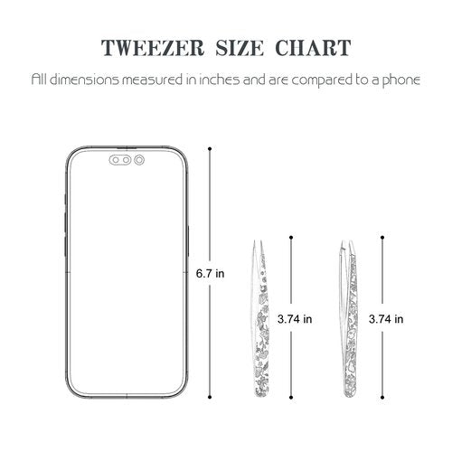 Tweezers - Pointed Slant Tweezer Set - Precision Tweezers for Women and Men Facial Hair, 420 Stainless Steel Pointed Slant Tweezers for Any Unwanted Hair; Ingrown Hair & Eyebrows, Includes Travel Case
