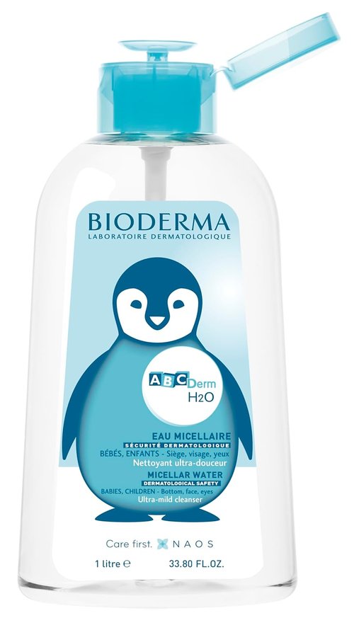 Bioderma ABCDerm H2O - Gentle Baby Skin Care Cleansing Solution - 500ml