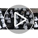 Mini Ghost Figurines Set - 4 Spooky Cute Halloween Decorations, 60 Pieces, Variations Included