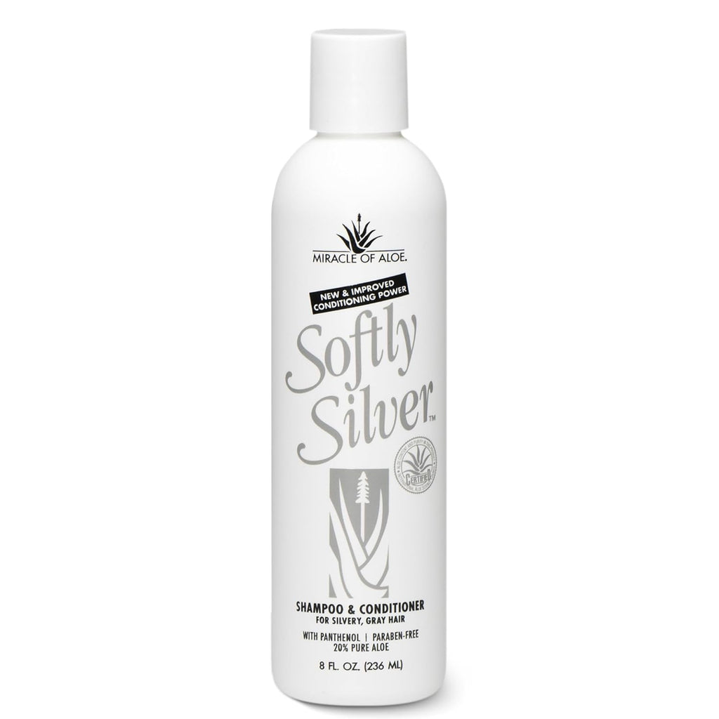 Softly Silver Shampoo - 2-in-1 Purple Restorative Formula for Gray Hair | Adds Luster & Bounce, 12 oz