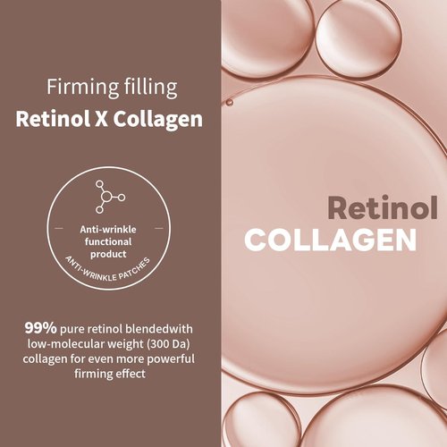Mediheal Retinol Collagen Cream Lifting Mask - Anti-Aging V Line Treatment (10 Count) for Smooth Skin
