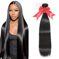 10A Straight Single Bundles Human Hair 24 Inch Brazilian Straight Human Hair 1 One Bundles 100% Unprocessed Virgin Hair Weave Natural Black Color