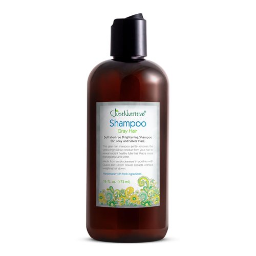 Just Nutritive Gray Hair Shampoo - Natural Treatment for Gray Hair | 16 Oz Size