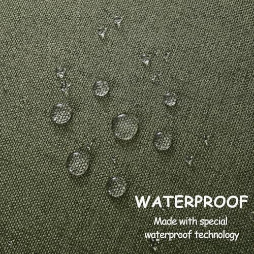 Moss Green Rectangular Table Cloth 118x57 Inches Linen Textured Waterproof Cover - WAITER TREE Variation