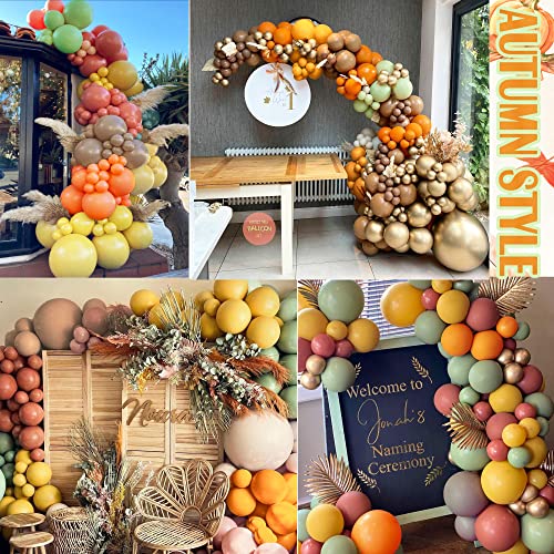 Fall Balloon Arch Kit for Thanksgiving & Autumn Party Decor - 102pcs