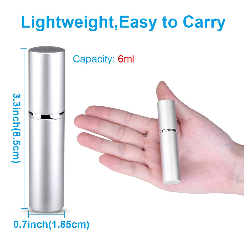 Zingso Travel Perfume Bottle Refillable Mini, 18 Pcs Atomizer Sprayer for Cologne Men, Travel Size Perfume Refill Bottle Portable (A - 6ml (X-Multi Color))