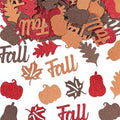 Fall Confetti for Table Decor 200PCS Autumn Harvest Pumpkin Leaves & Maple Shapes