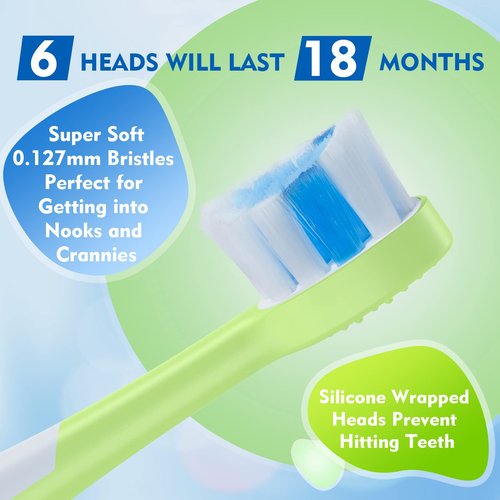 FUMEIKANG Kids Electric Toothbrushes 2 Pack Smart Sonic Toothbrush for Boys and Girls 3 4 5 6 7 8 9 10 11 12 (Blue+Pink, 2 Pack)