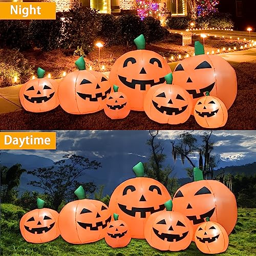 8.5FT Outdoor Halloween Inflatable Pumpkin Decoration with LED Lights, Yard & Garden Decor