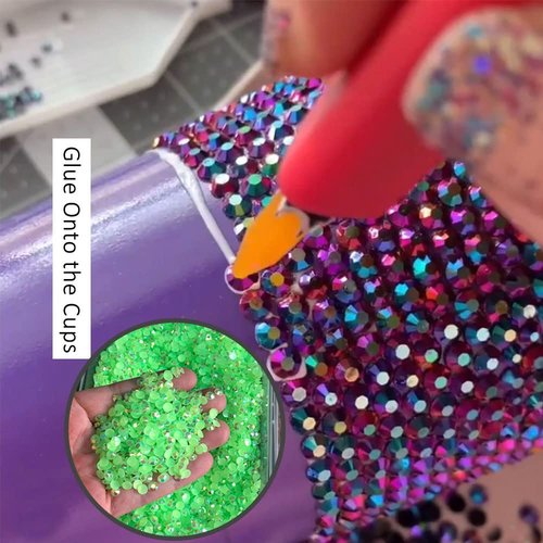 Big Pack 3mm 50000PCS Resin Rhinestone Flatback Round AB Jelly Color Rhinestones for Nail Art, Bottles, Makeup Clothes Shoes Cup DIY Crafts Supplies