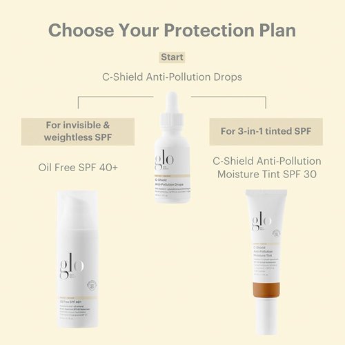 Glo Skin Beauty C-Shield Tinted Moisturizer SPF 30 - Lightweight Anti-Pollution Formula, 2N-Light, Vitamin C & Squalane