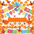 Day of the Dead Decor Set with Marigolds Banners Butterflies - 60 pcs