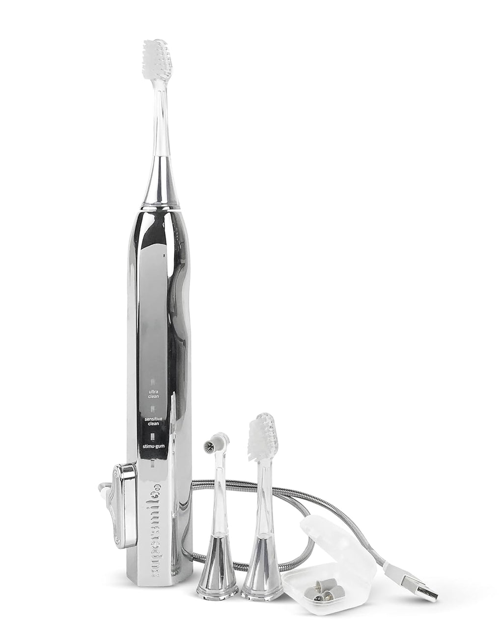 Supersmile Zina45™ Sonic Pulse Toothbrush - Angled Brush with Polishing Head for Whiter Teeth & Healthier Gums