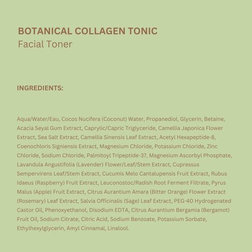Pixi Botanical Collagen Tonic - Volumizing & Hydrating Toner with Peptides | Alcohol-Free, 250 ml / 8.5 fl oz