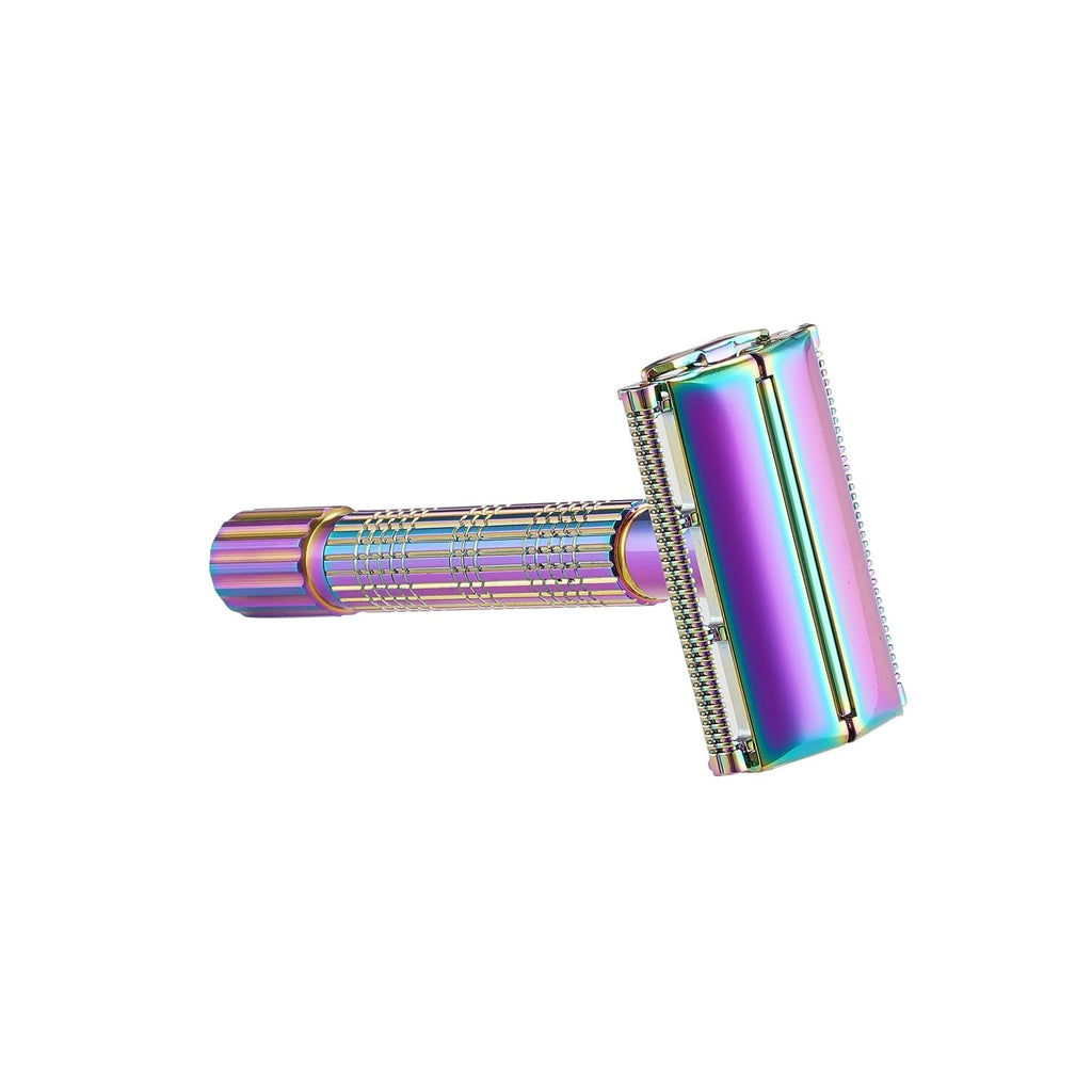 VIKINGS BLADE Safety Razor for Women + 5 Swedish Steel Blades. Quick Release Head, Double Edge. Smooth, Reusable, Recyclable (Model: Psyche)