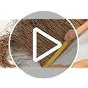 6ft Halloween Giant Witch Broom with Light-Up Rustic Farmhouse Decor