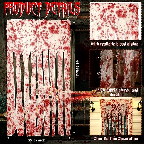 Halloween Bloody Decorations Set - Scary Props, Banners & Body Parts for Haunted House and Party