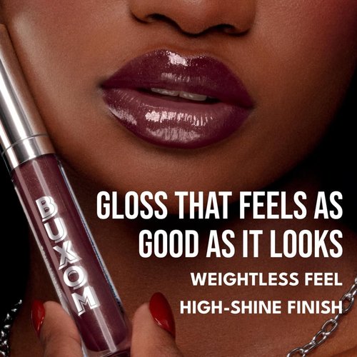 Buxom Full-On Plumping Lip Polish - Tinted Lip Plumper Gloss with Peptides & Vitamin E | AO Clair (Pinky Mauve with Golden Shimmer)