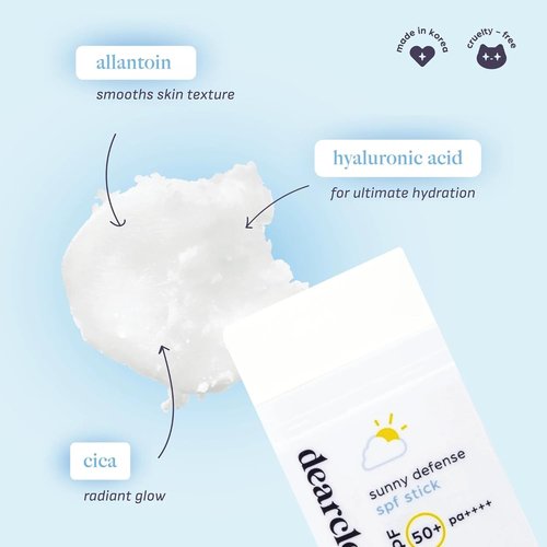 Dearcloud Sunny Defense Sunscreen Stick SPF 50+ PA++++ | Travel-Friendly Korean Sunscreen (0.68 oz)