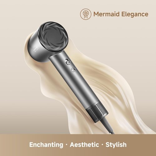 Dreame Glory Mix High-Speed Hair Dryer - Dual Voltage, 3 Magnetic Nozzles, Customized Fragrant Drying, Lightweight Black