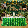 Gradient Green Sequin Ruffled Table Skirt for Party & Event Tables - 17Ft