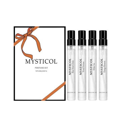 Skiennix Women’s Perfume Discovery Set | 4 Travel-Size Fragrances (10ml Each) - Floral, Citrus, Tea & Woody Scents - Perfect Gift for Travel & Daily Wear
