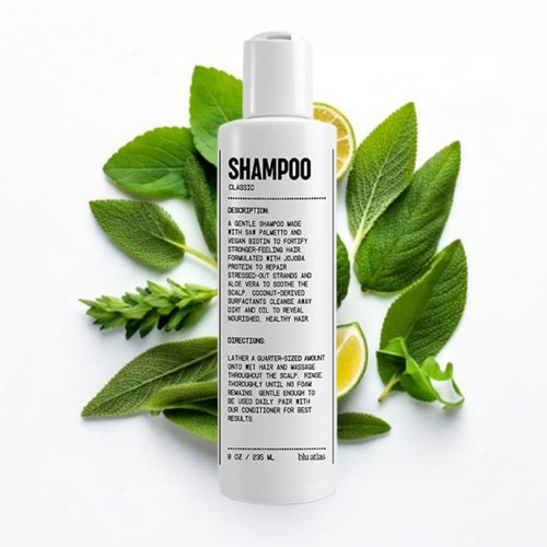 Blu Atlas Men's Natural Shampoo - Organic, Sulfate-Free, Deep Cleansing & Hydrating - Classic Bergamot Sage Patchouli Scent - 8 oz