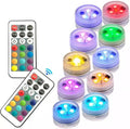 Halloween Pumpkin Jack O Lantern LED Lights with Remote - Multicolor, Waterproof, 10 Pack