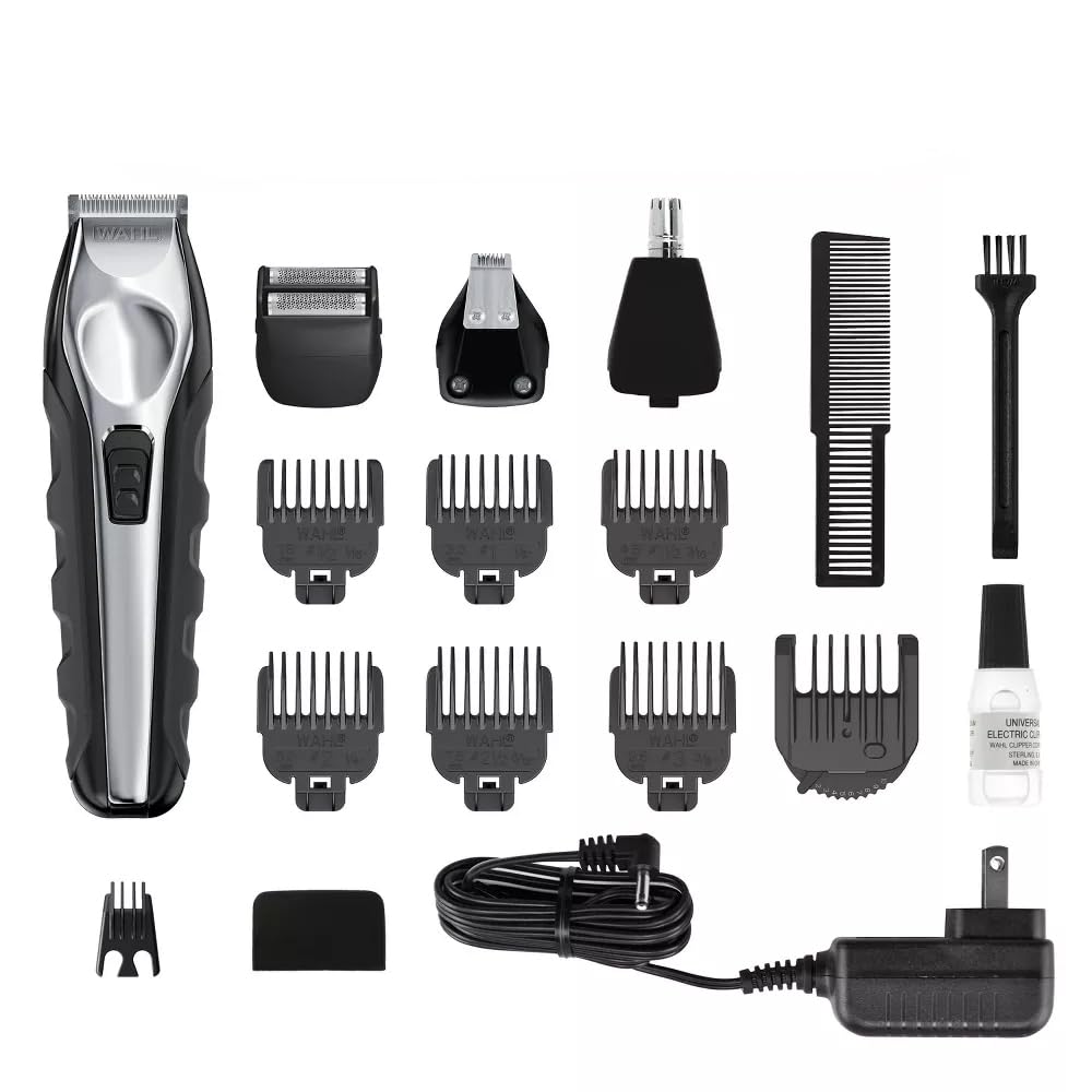 Wahl Lithium Ion Multi-Groomer Chrome, Black, 14.4 Ounce