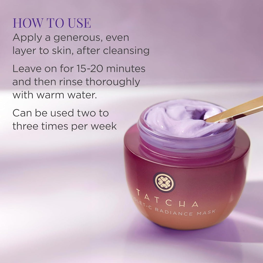 TATCHA Violet-C Radiance Mask - Creamy Firming Treatment with Vitamin C for Glowing Skin | 50 ml / 1.7 oz