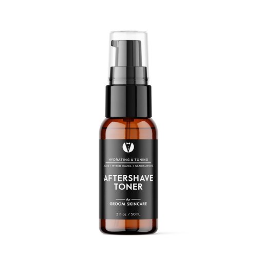 GROOM After Shave Toner for Men | Soothing, Pore-Tightening Formula with Aloe, Sandalwood, Chamomile & Vitamins A+E | Calms & Tones Skin | 2 oz