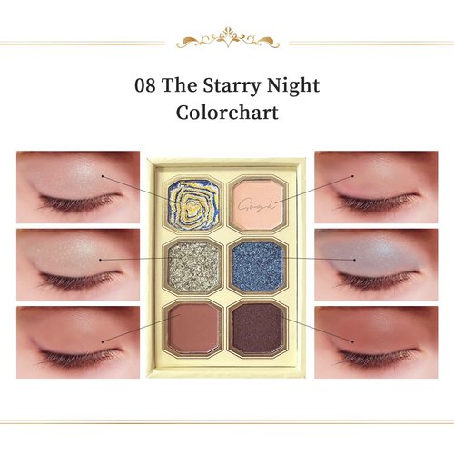 MilleFée Eyeshadow Palette 08 The Starry Night - Warm Deep, Cruelty-Free, High Pigmented, Smooth Blendable Formula
