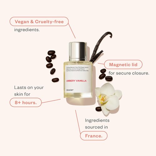 Dossier Ambery Vanilla Eau de Parfum 1.7Oz | Inspired by YSL Black Opium - Long-Lasting Feminine Fragrance