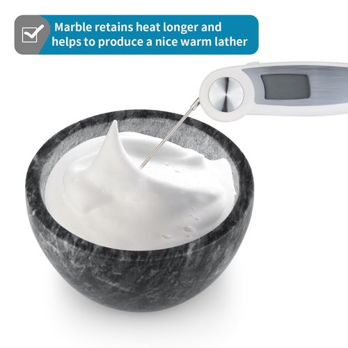 MDLUU Marble Shaving Soap Bowl, 4.7" Shaving Soap and Cream Bowl, Natural Marble Stone Bowl, Keep Lather Warm for Man's Wet Shave (Black)