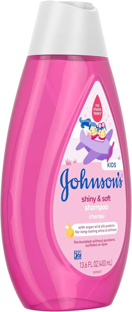 Johnson's Kids' Shampoo - Shiny & Soft Formula with Argan Oil & Silk Proteins | 13.6 fl. oz