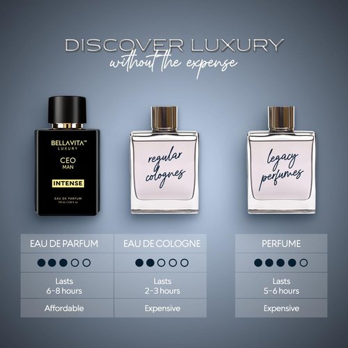 Bellavita Luxury CEO MAN INTENSE Eau de Parfum - 100 ml | Long-Lasting Men's Fragrance with Aromatic Lavender, Carnation & Musk Notes