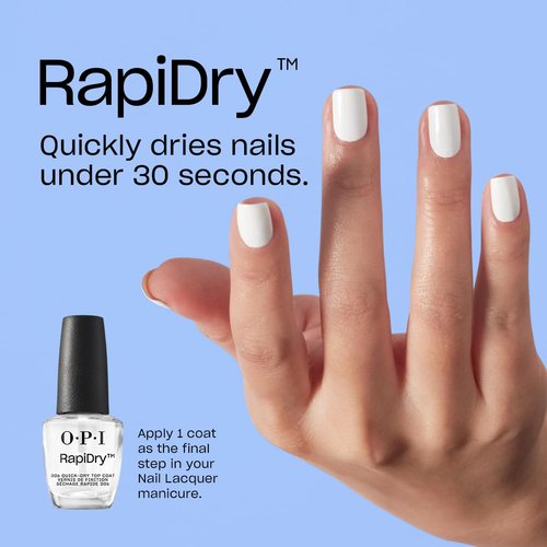 OPI Nail Lacquer Top Coat - Clear Nail Polish for High Shine & Quick Drying | Chip Resistant & Long Lasting