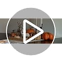 Farmhouse Pumpkin Figurines Set of 2 - Solid Wood Fall Decor