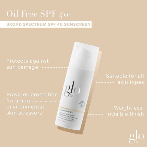 Glo Skin Beauty Mineral Sunscreen SPF 40+ | Oil-Free Hydrating Face Moisturizer, 1.7 Fl Oz