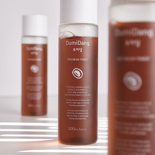 DumiDang Red Bean Essence Toner - Korean Traditional Vegan Skincare Formula, Anti-Aging & Nourishing with Fermented Red Bean Extract, 200mL | 6.75 fl. oz