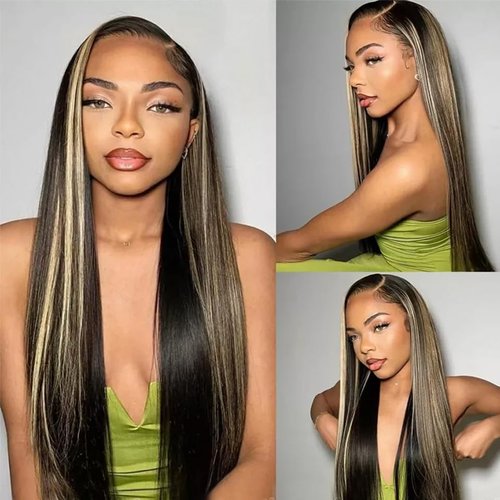 P4/613 Blonde Bundles Human Hair Straight Bundles 16 18 20 Inch Human Hair Weave 3 Bundle Unprocessed Brazilian Virgin Hair Brown Straight Human Hair Extensions 50 Grams/Bundle