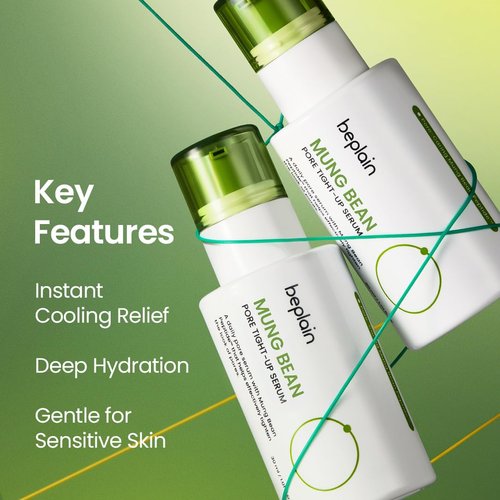beplain Mung Bean Peptide Soothing Serum (1.69 fl.oz/50ml) | Niacinamide serum | Redness Relief | Hydration | Korean Skincare, For All Skin Types
