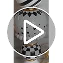 Black and White Checkered Fall Halloween Table Mantle Home Decor - Variation of THIS Listing