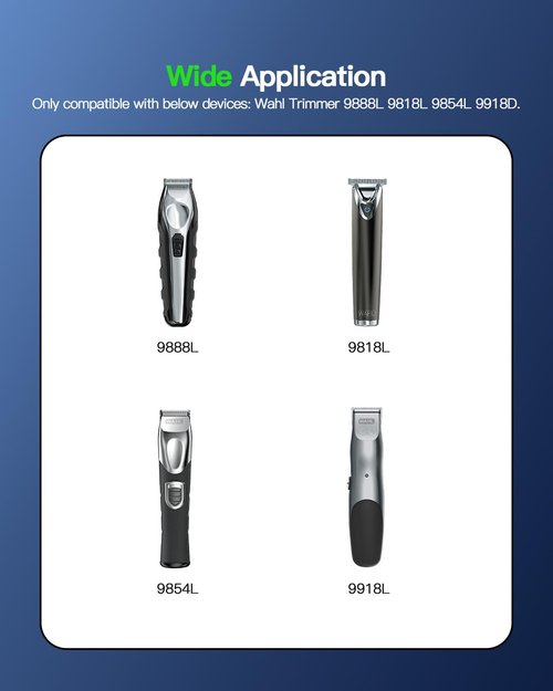 4.2V Charger Replacement for Wahl 9888L 9818L 9860 WNT-9 WNT-8 5622 5623 9854L 9918D 9876 9865 9766 8779 79608 97581 Hair Beard Trimmer Clipper Shaver Power Cord